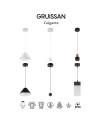 GRUISSAN * COLGANTE  LED 5W 3000K  NEGRO